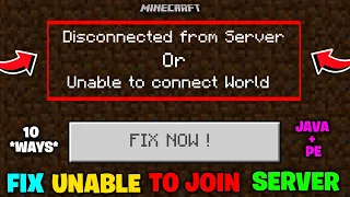 How to fix unable to connect world problem in Minecraft pe | Server not able to join error Minecraft