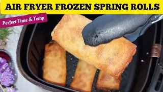 How To Fry FROZEN SPRING ROLLS IN THE AIR FRYER: STEP BY STEP WITH NO OIL.