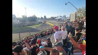 Australian GP Turn 1 Massive Accident - Fan View