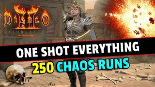 250 Chaos runs with the Necro GOD, poison NOVA, Great loot ! - Diablo 2 resurrected
