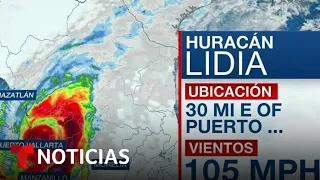 El huracán Lidia, de categoría 4, toca tierra en Jalisco | Noticias Telemundo