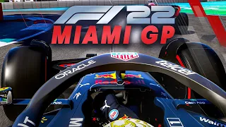 F1 22 MIAMI GP SPRINT RACE 110% AI LAST TO FIRST + First Impression