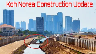 Constrution Update On Koh Norea Satellite City Phnom Penh Cambodia NON Stop   !