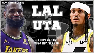 Los Angeles Lakers vs Utah Jazz Full Game Highlights | Feb 14 | 2024 NBA Season