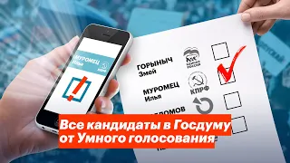 Рекомендации Умного голосования на выборах в Госдуму. Все 225 округов