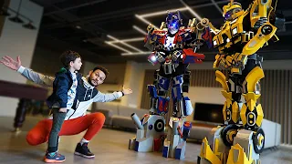 BIG SURPRISE FOR MY SON ( TRANSFORMERS IN REAL LIFE )