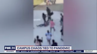 Campus chaos tied to pandemic