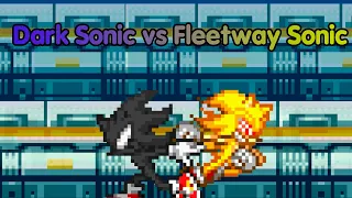Dark Sonic vs Fleetway Sonic - [Sprite Animation]