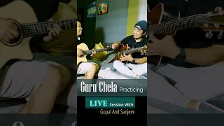 Guru Chela Jamming Gulabi Aankhen Jo Teri Dekhi , Acoustic Guitar Jam Session .