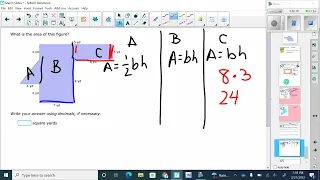 Area of Compound Figure with Triangle