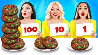Desafio Alimentar: 100 Camadas | Comer 1 VS 100 Camadas de Chocolate! Mukbang por RATATA BRILLIANT