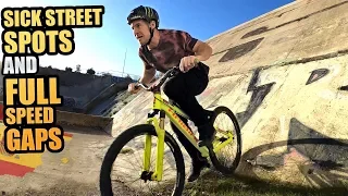 SICK STREET SPOTS AND FULL SPEED GAPS - URBAN MTB FREERIDE