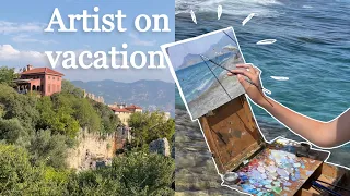 Artist on vacation VLOG//🎨painting and travelling🌿