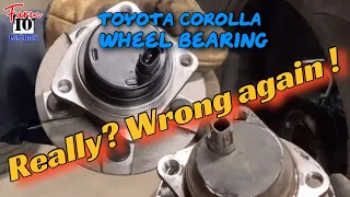 Replacing 09-16 Toyota Corolla rear wheel bearing, hub assembly. Use VIN # for correct fit.