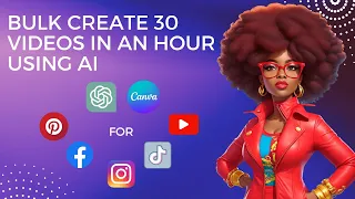 BULK create 30 videos in an hour using AI to make money with your social media channels