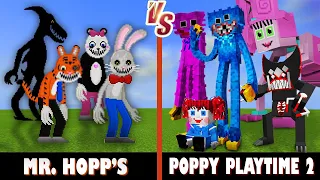 Mr. Hopp's vs. Team Mommy Long Legs (Poppy Playtime Chapter 2) | Minecraft (WHO'S STRONGER!?)