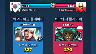 Empires and puzzles War Hit 24.4.18우리다시시작 VS G3W Respect [Hyun]