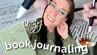 📖 Cozy Book Journal With Me ✨ASMR✨ Rain sounds, writing sounds, soft talking, cozy hobby day 📚