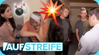 Randale auf der Kegelbahn 💥Wer hat ihr die Kugel an den Kopf geschmissen? 😱🎳 | Auf Streife | SAT.1