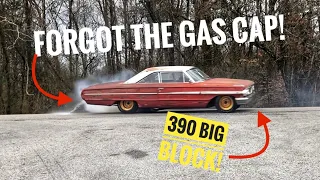 Back on the road after 30 years in a junkyard ! 64 Galaxie 390 big block