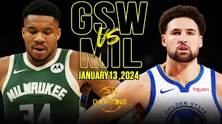 Golden State Warriors vs Milwaukee Bucks Full Game Highlights | January 13, 2024 | FreeDawkins