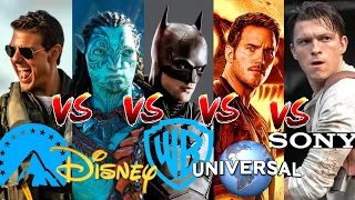 ¿Cual fue el estudio mas exitoso de 2022? Paramount vs Warner vs Disney vs Universal vs Sony.