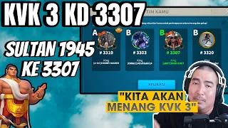 "KITA AKAN MENANG KVK 3". SULTAN 1945 KE 3307. PREDIKSI DAN PERSIAPAN KVK 3 3307 - ROK INDONESIA