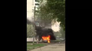 На Салтовке сгорела машина - livekharkov.com