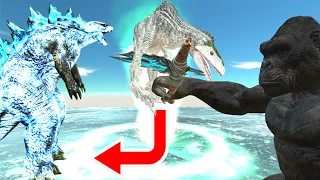 Evolution journey to become Godzilla ICE then fight Kong - Animal Revolt Battle Simulator [ARBS]