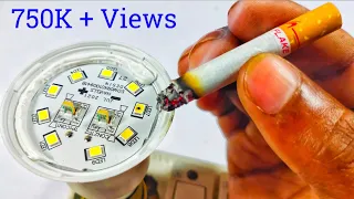 LED bulb repair with Cigarette box||Simple Tricks