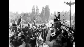 Victoria Regiment Pipe Band  Marching on Government Street Mid 1918