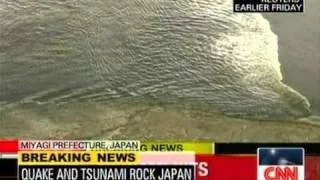 Tsunami after earthquake in Japan (2011/03/11)