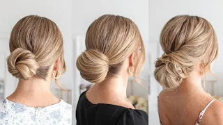 3 FALL LOW BUNS 🍁 EASY HAIRSTYLES | Missy Sue