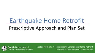 SDCI Earthquake Retrofit Presentation