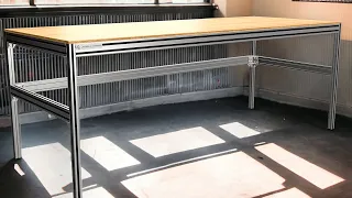 A MAN CAVE Workshop Table in 5 Minutes | Aluminum Extrusion Workshop