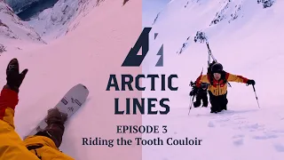 A classic freeride line in perfect conditions - Tooth Couloir l Arctic Lines