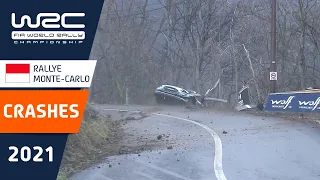 WRC - Rallye Monte-Carlo 2021: CRASH compilation