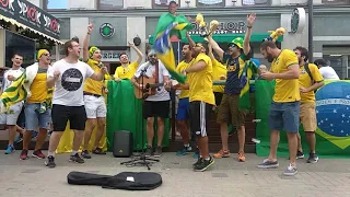 Бразильские болельщики на улицах Казани World Cup 2018