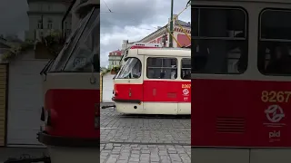 Wonderful view of an old tram in the Czech Republic!