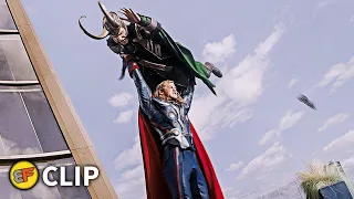 Thor vs Loki - Stark Tower Fight Scene | The Avengers (2012) Movie Clip HD 4K