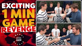 THE REVENGE! World Champion Magnus Carlsen Plays Bullet Vs. "The Hammer" | Office Jam