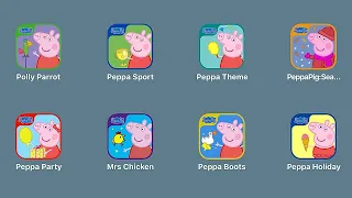 Peppa Pig Golden Boots,Peppa Pig Seasons,Peppa Pig Holiday,PeppaPig Party Time,World of Peppa Pig