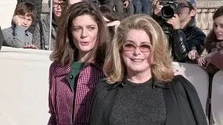 Charlotte Gainsbourg, Catherine Deneuve and Chiara Mastroianni at Louis Vuitton Fashion show