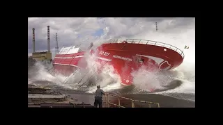 30+ Dangerous Big Ship Launch Gone Bad ! , CLOSE CALLS and Huge WAVES _ Vehicle Zone