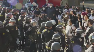 Large group gathers on UC San Diego campus after encampment dismantled, arrests made