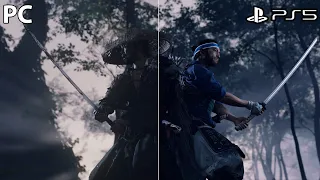 Ghost of Tsushima PS5 VS PC Trailer Graphics Comparison (4K)