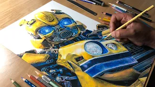 Drawing Bumblebee - Transformers Time-lapse | Artology