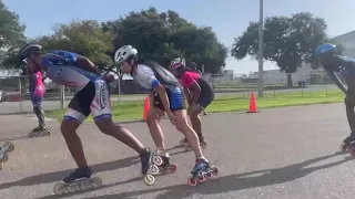 Outdoor Inline Speed Skating Practice | Stardust and Astro Speed Team | TT & Elimination Points Race