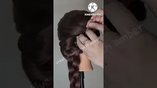 (updo hairstyles] Easy bun hairstyle // hairtutorial// chinon // hair stylist#short