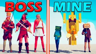 MINECRAFT TEAM vs BOSS UNITS TEAM - Totally Accurate Battle Simulator | TABS